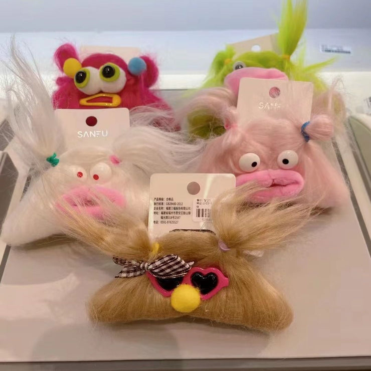 Plush Grip Female Heart Weird Headband With Ears