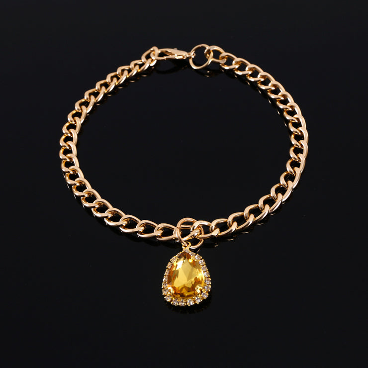 Metal Crystal Diamond Pendant Cat Collar Accessories