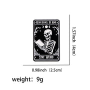 Skull Nerd Brooch Cartoon Badge Creative