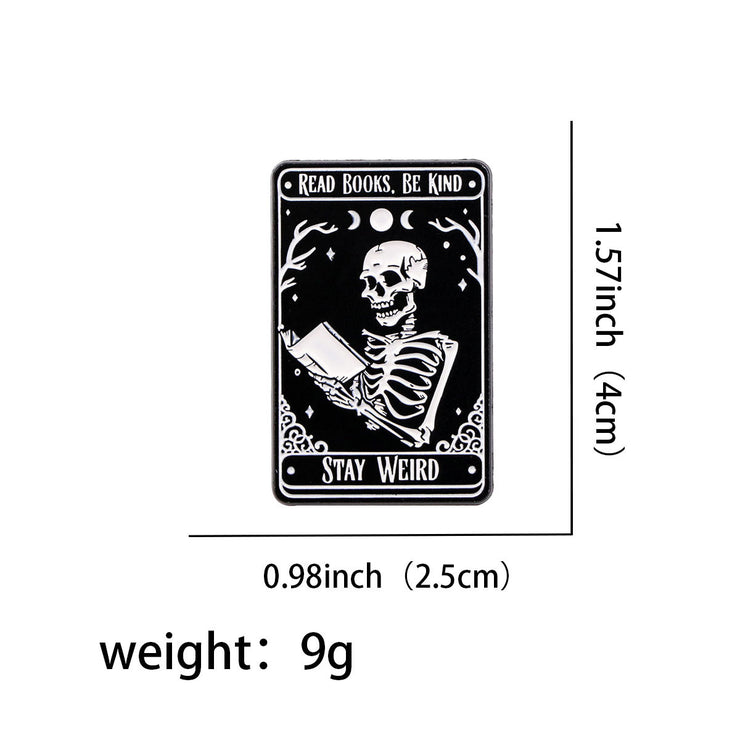 Skull Nerd Brooch Cartoon Badge Creative