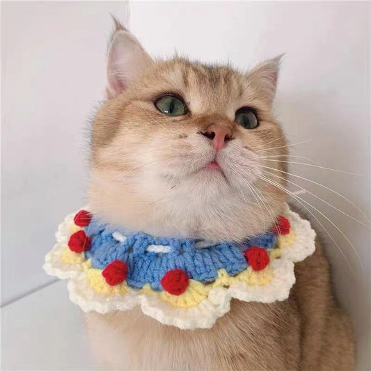 Knitted Collar Cat And Dog Scarf Posing Accessories