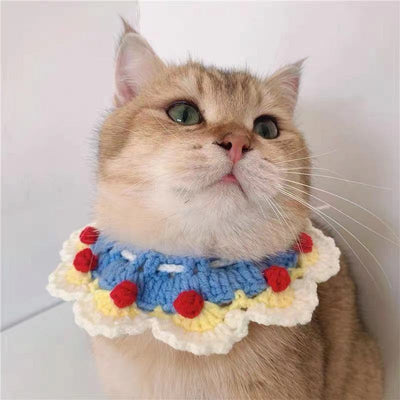 Knitted Collar Cat And Dog Scarf Posing Accessories
