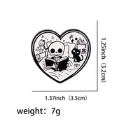 Skull Nerd Brooch Cartoon Badge Creative