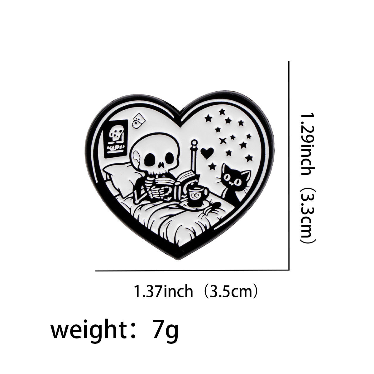 Skull Nerd Brooch Cartoon Badge Creative