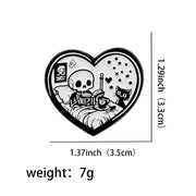 Skull Nerd Brooch Cartoon Badge Creative