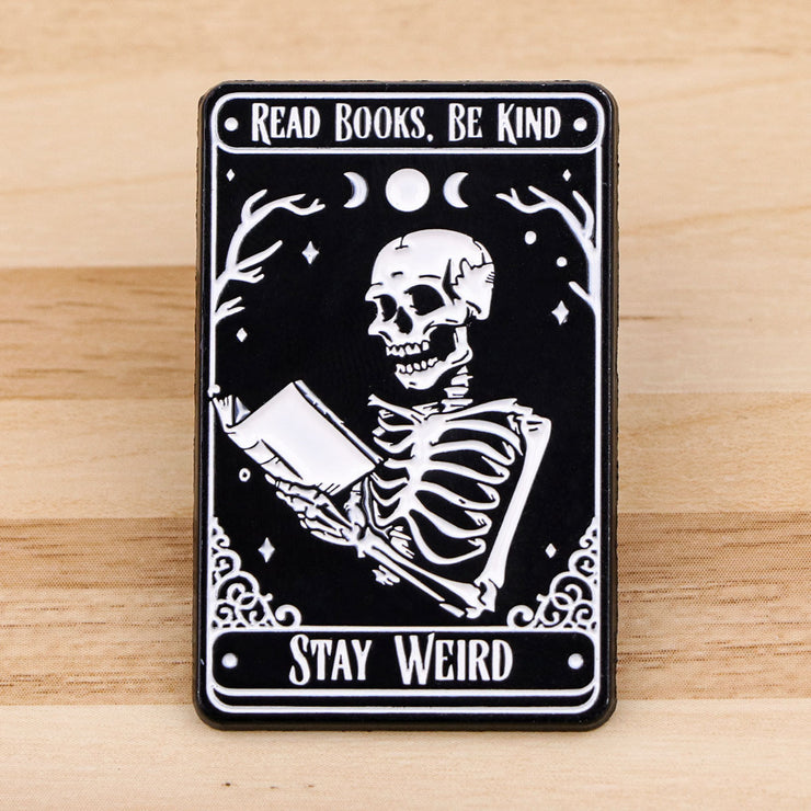 Skull Nerd Brooch Cartoon Badge Creative