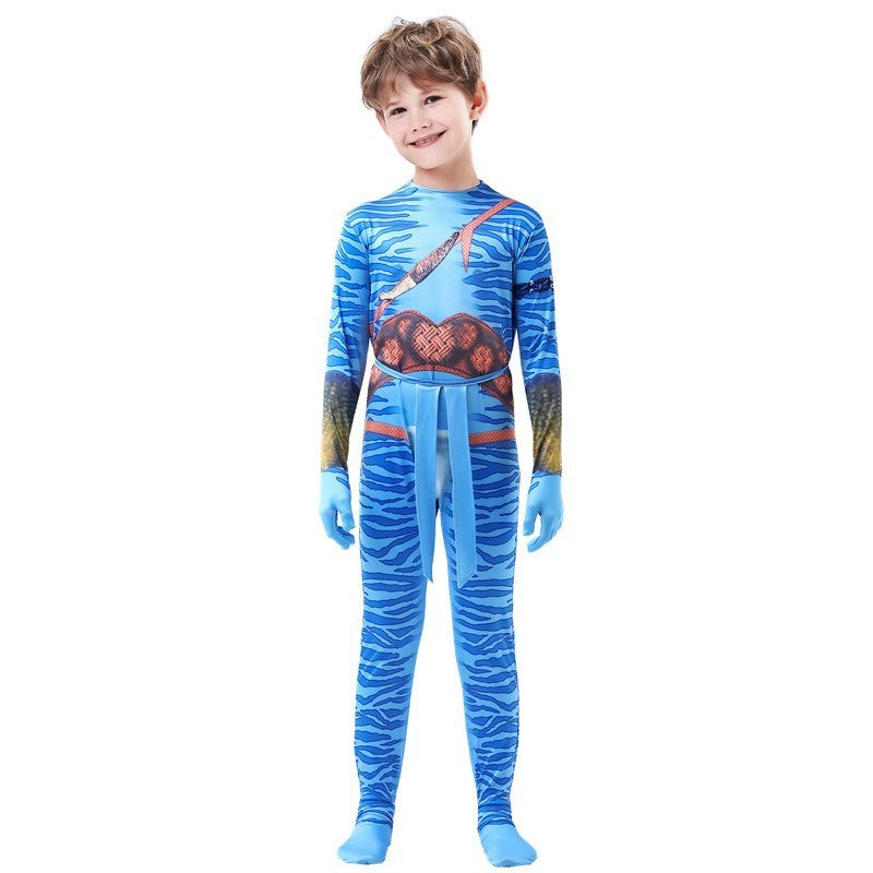 Avatar Children's Clothes Stage Costume Superhero Tights