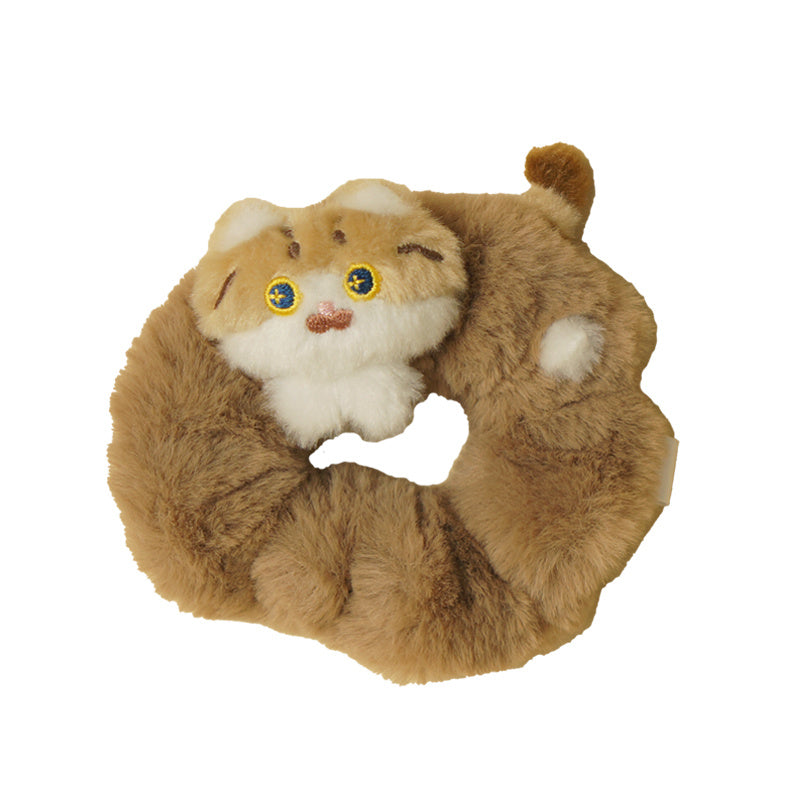 Original Cat Cute Japanese Hair Accessories Plush Rope