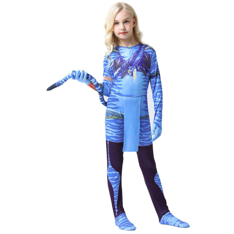 Avatar Children's Clothes Stage Costume Superhero Tights