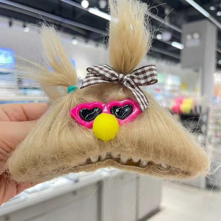 Plush Grip Female Heart Weird Headband With Ears