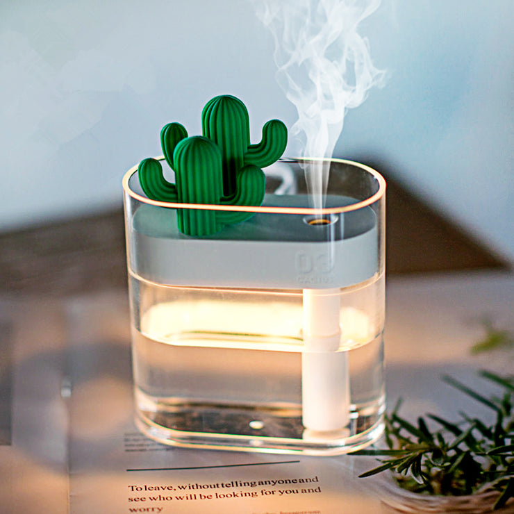 160ML Ultrasonic Air Humidifier Cactus Color Light USB Essential Oil Diffuser Aroma Diffusor Anion Mist Maker